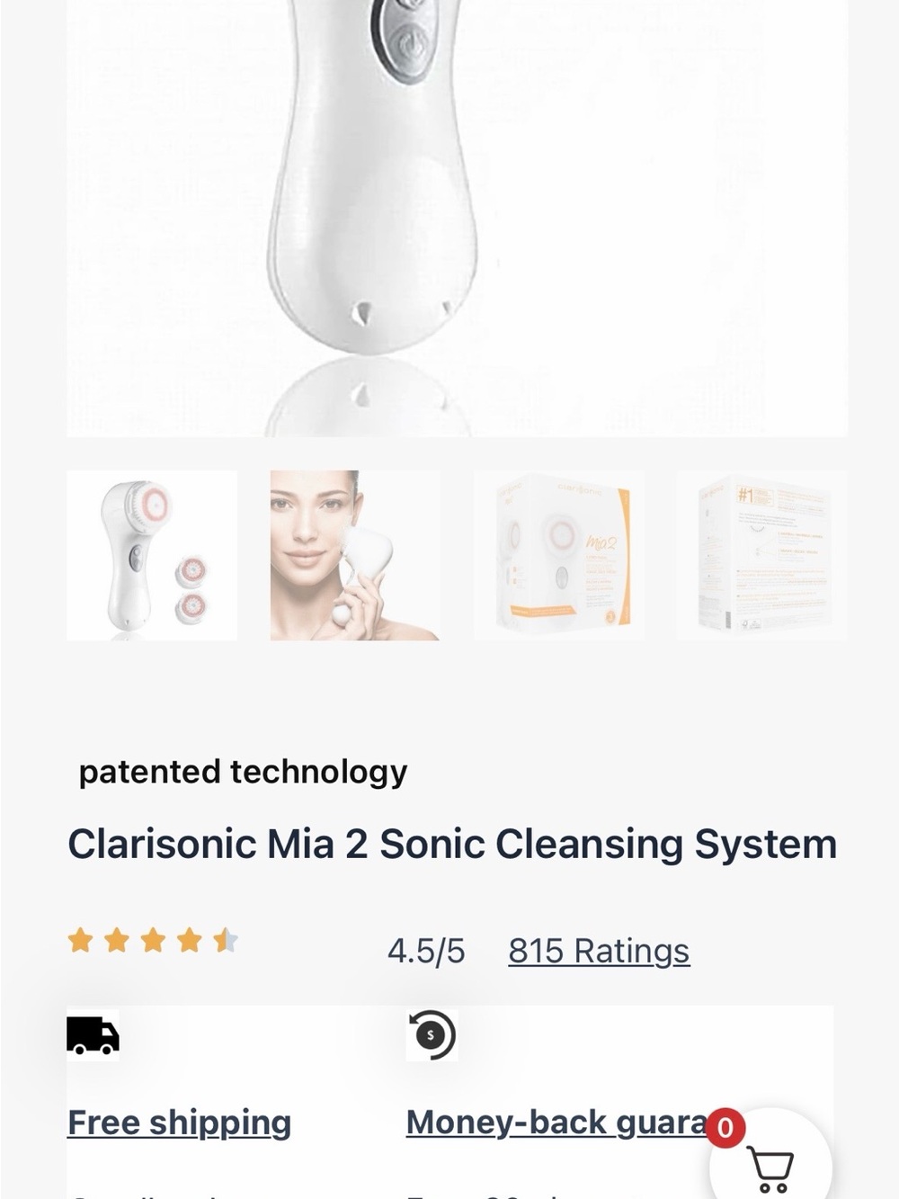 Clarisonic Facial Cleansing Brush - Pink